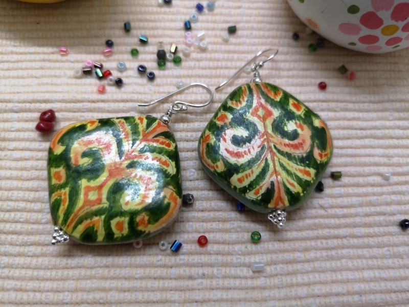 Celadon earrings