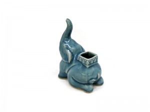 Blue Elephant Small Vase