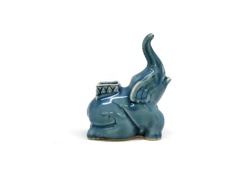 Blue Elephant Small Vase
