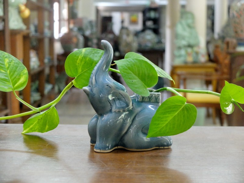 Blue Elephant Small Vase