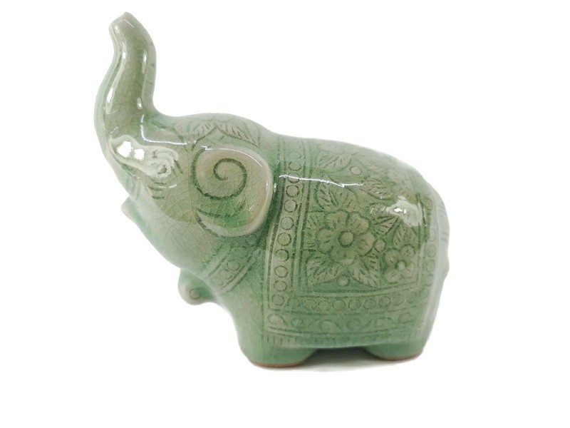 Celadon Elephant with cloth