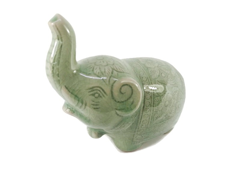 Celadon Elephant with cloth