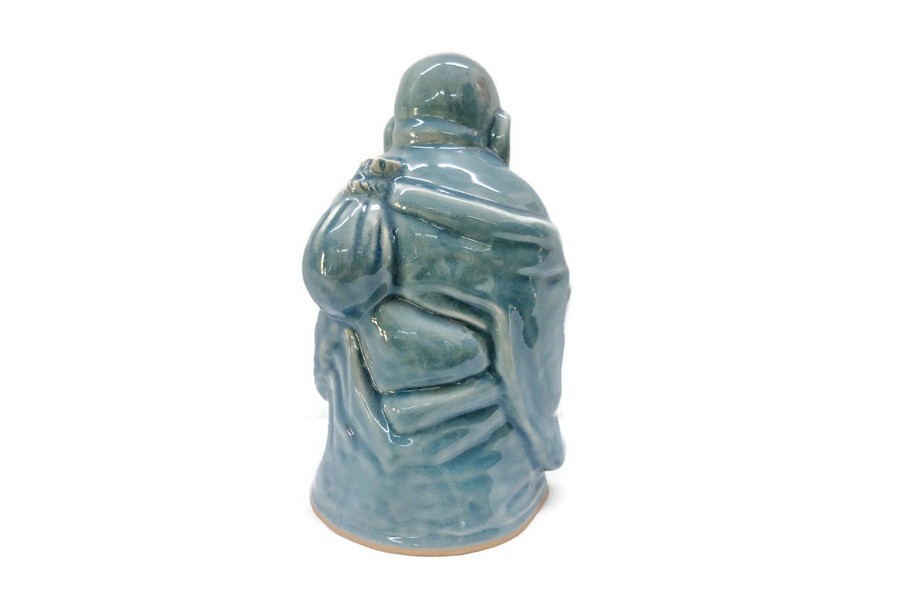 Blue Celadon Happy Budha