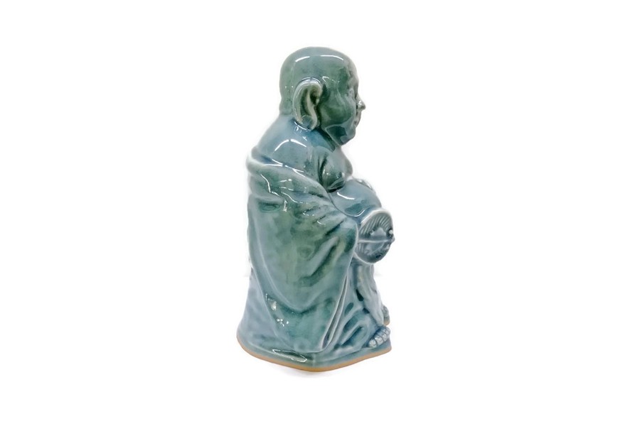 Blue Celadon Happy Budha