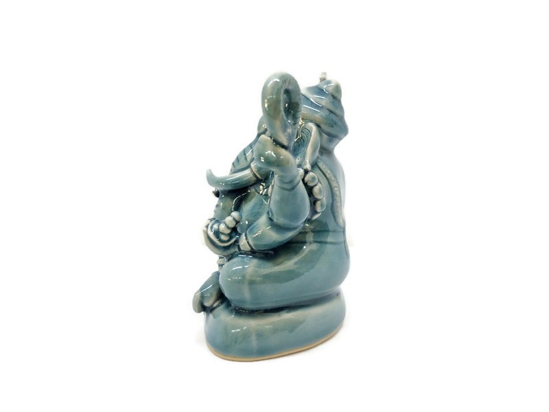Blue Celadon Ganesha - S