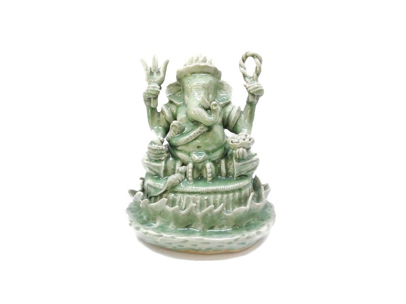 Celadon Ganesha - L Hand build