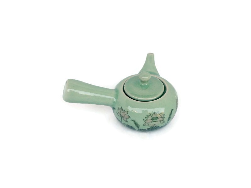 Celadon Tea Set Lotus Painted