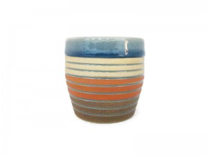 Celadon Cup with Colorful Design