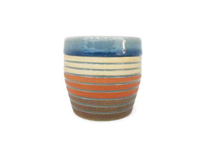 Celadon Cup with Colorful Design