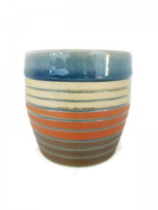 Celadon Cup with Colorful Design