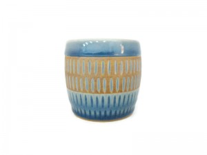 Blue Celadon Cup Rice carved Design