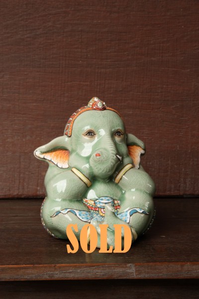 Large Ganesha Baby - Handpainted.