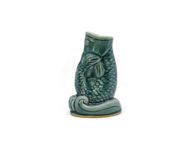 Blue Celadon Fish vase