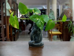 Blue Celadon Fish vase