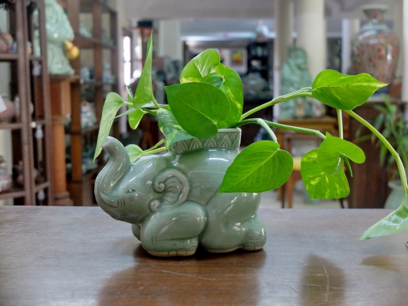 Celadon Elephant vase