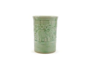 Elephant Junkle Tall Celadon Cup