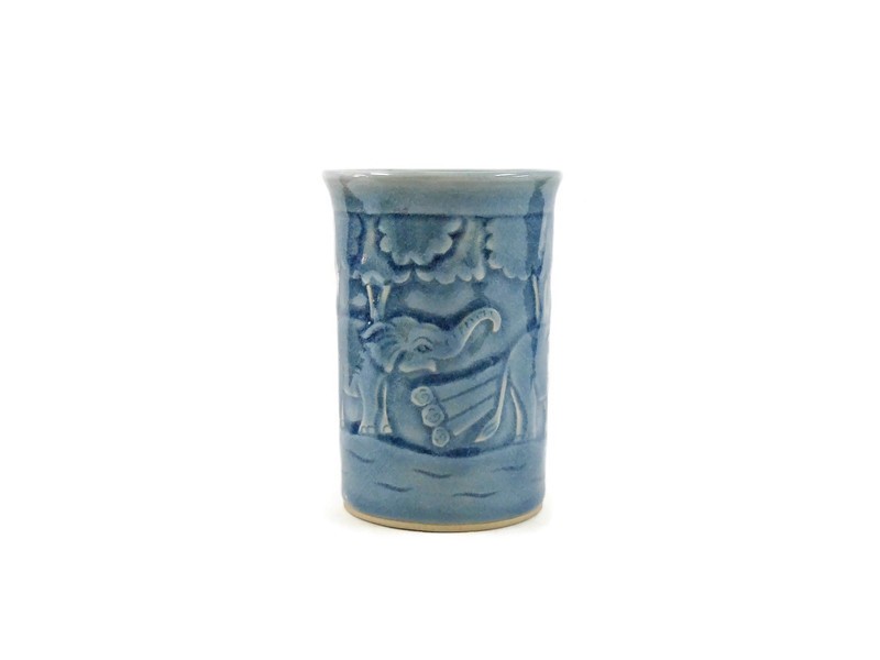 Elephant Junkle Tall Celadon Cup