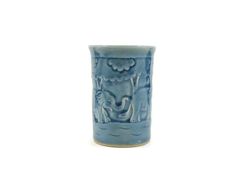 Elephant Junkle Tall Celadon Cup