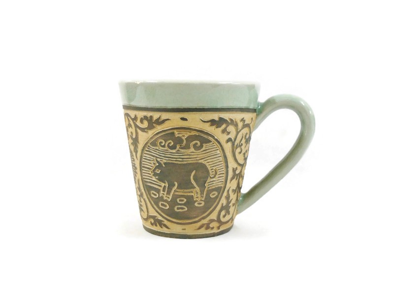 Hand-Carved Zodiac Mug 