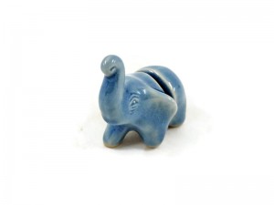 Blue Celadon Tiny Elephant Card Holder