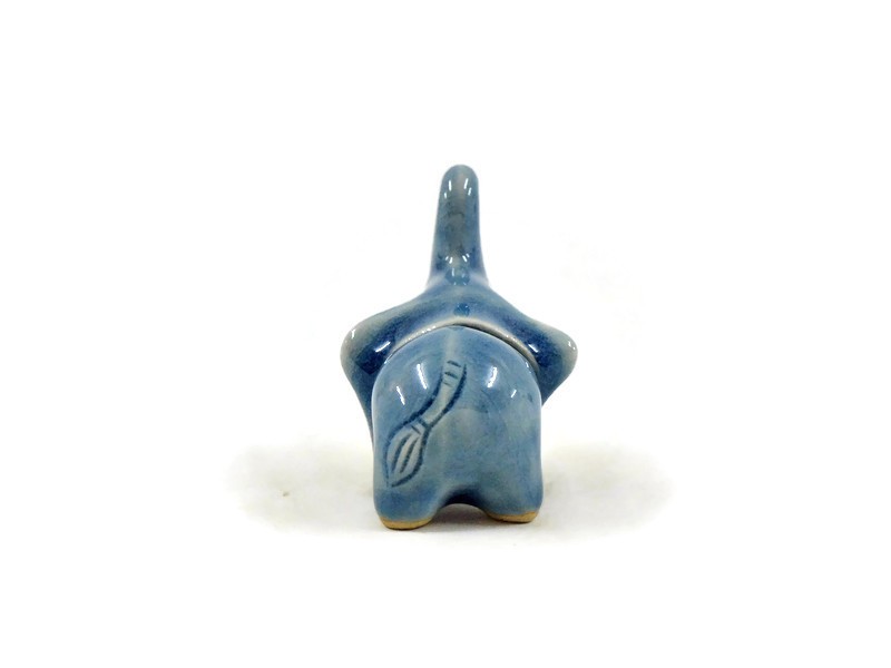 Blue Celadon Tiny Elephant Card Holder