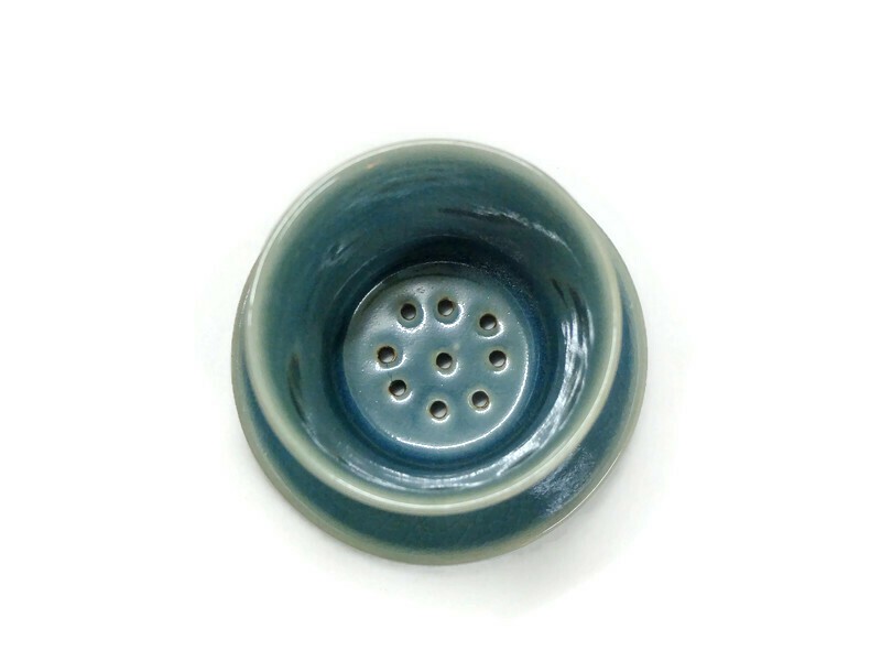 Blue Celadon Dripper Elephant painted