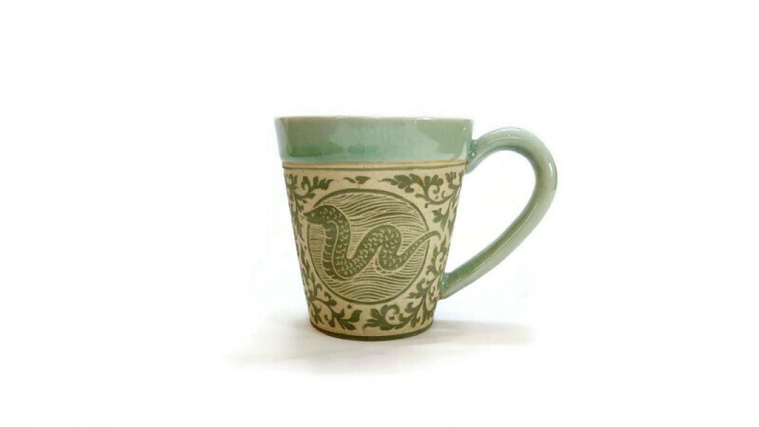 Hand-Carved Zodiac Mug 