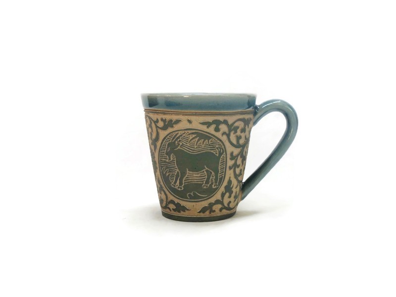 Hand-Carved Zodiac Mug 