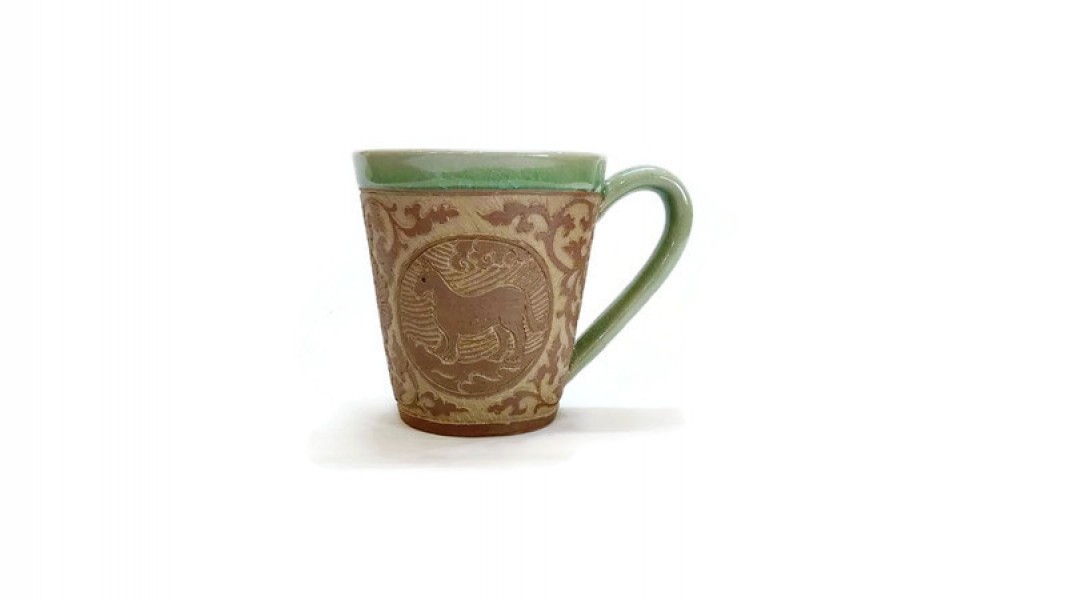 Hand-Carved Zodiac Mug 