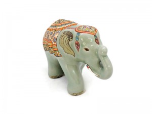 Celadon Elephant handpainted