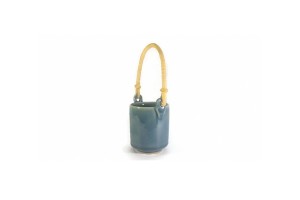 CELADON BASKET - ตะกร้าศิลาดลเล็กหูหวาย