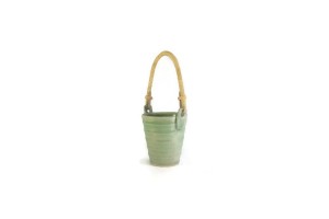 Celadon Basket - ตะกร้าศิลาดลเล็กหูหวาย