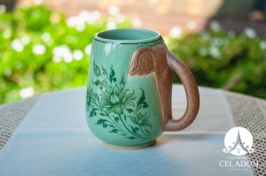 แก้วเบียร์หูจับช้างศิลาดล โลโก้จังหวัดเชียงใหม่ Elephant Beer Mug 720 Year Chiang Mai Celebration