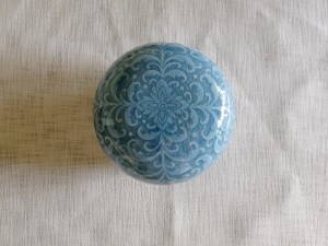 Large Round Box Kanok Blue
