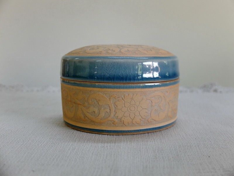Large Tumbler Box TC Kanok Design Blue Celadon