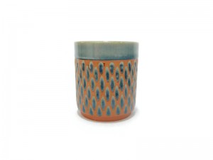 Tumbler Blue Celadon Cup, Diamond design