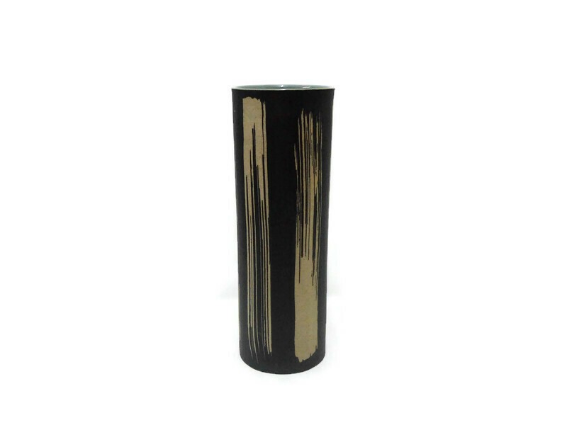 TUMBLER BLUE CELADON VASE with Coffee Grounds Design