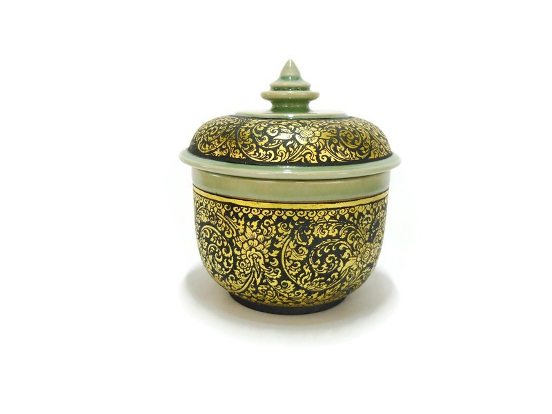 Celadon Lacquer Pot