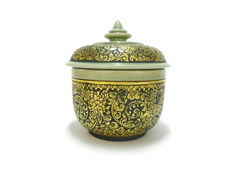 Celadon Lacquer Pot