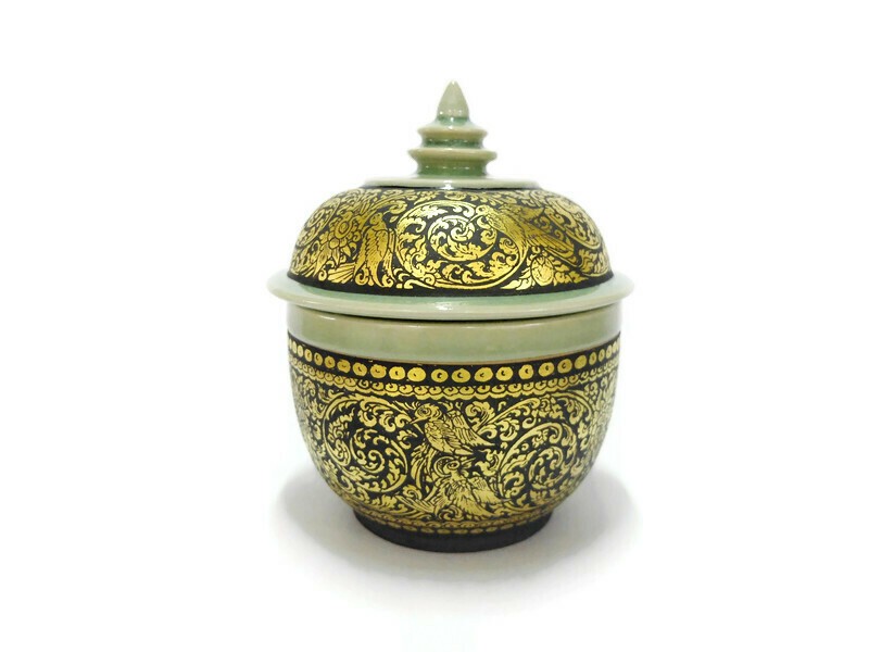 Celadon Lacquer Pot