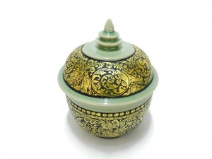 Celadon Lacquer Pot