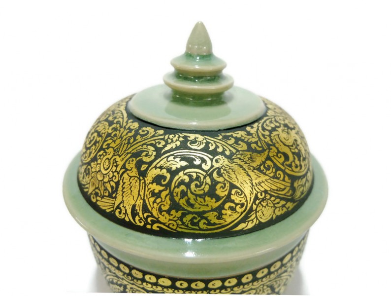 Celadon Lacquer Pot