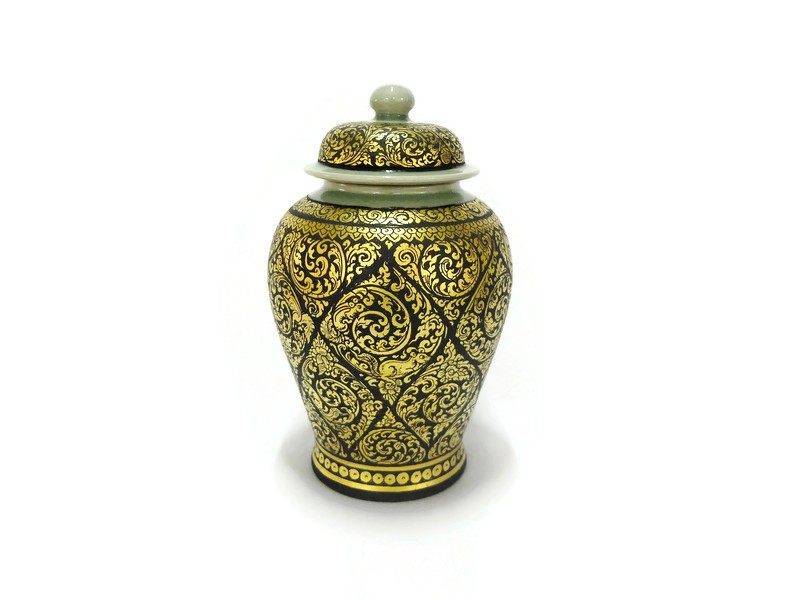 Celadon Lacquer Pot