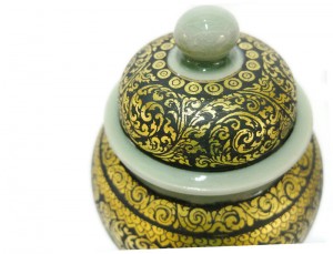 Celadon Lacquer Pot