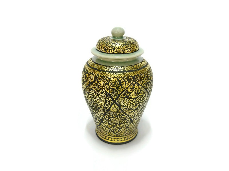 Celadon Lacquer Pot