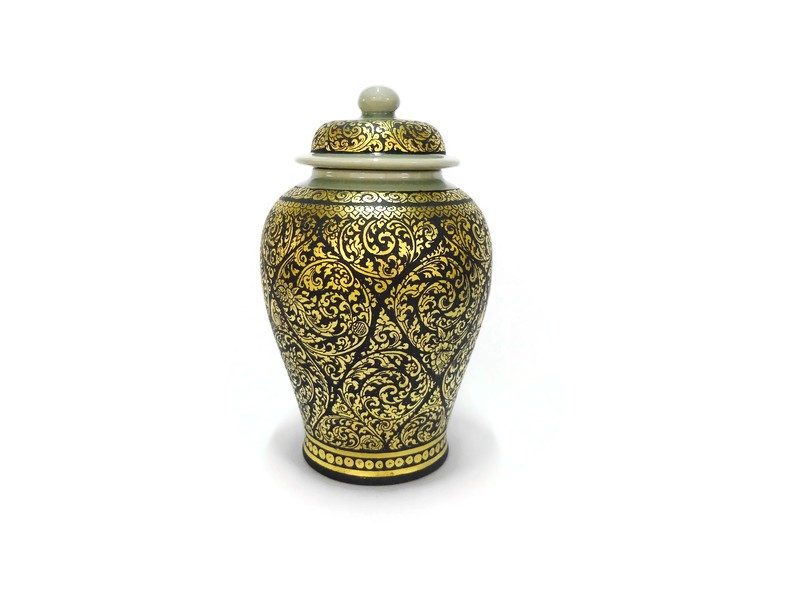 Celadon Lacquer Pot