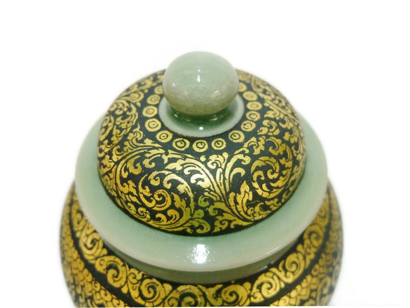 Celadon Lacquer Pot