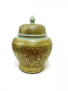 Celadon Lacquer Pot