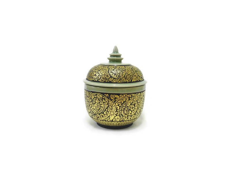 Celadon Lacquer Pot