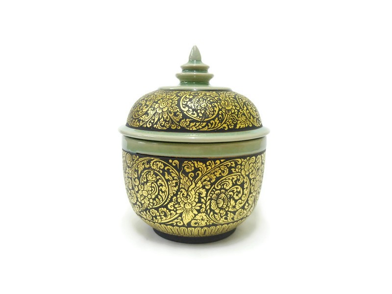 Celadon Lacquer Pot
